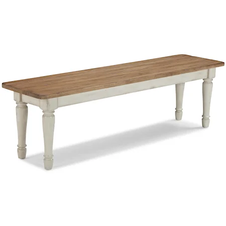 Rustic Bench w/ Two Toned Finish